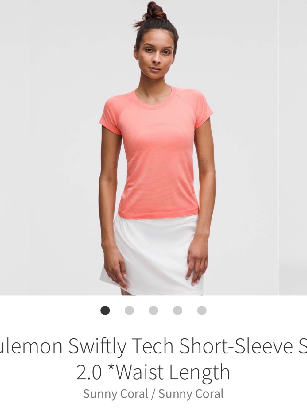 lululemon athletica Sunny Coral Swiftly Tech 2.0 Short-Sleeve Waist Length (4)